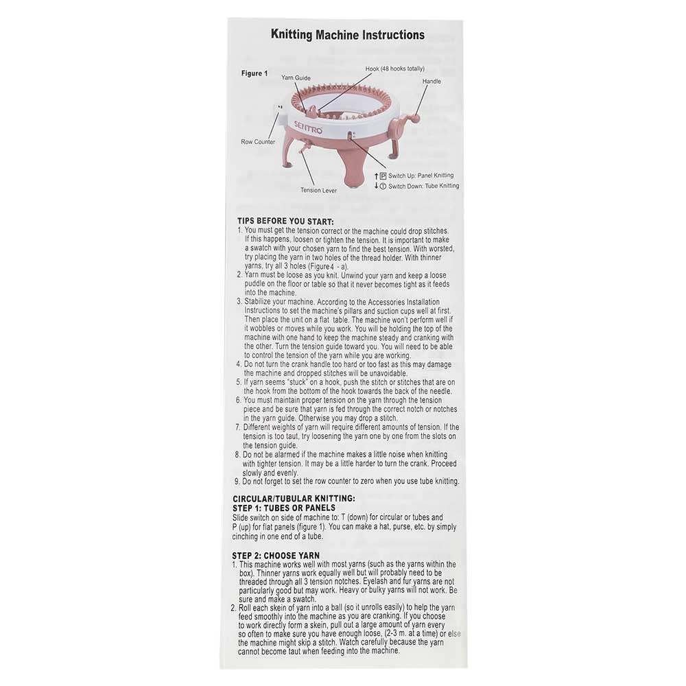 SENTRO 48 Needle Knitting Machine Manual - JAMIT Knitting Machine