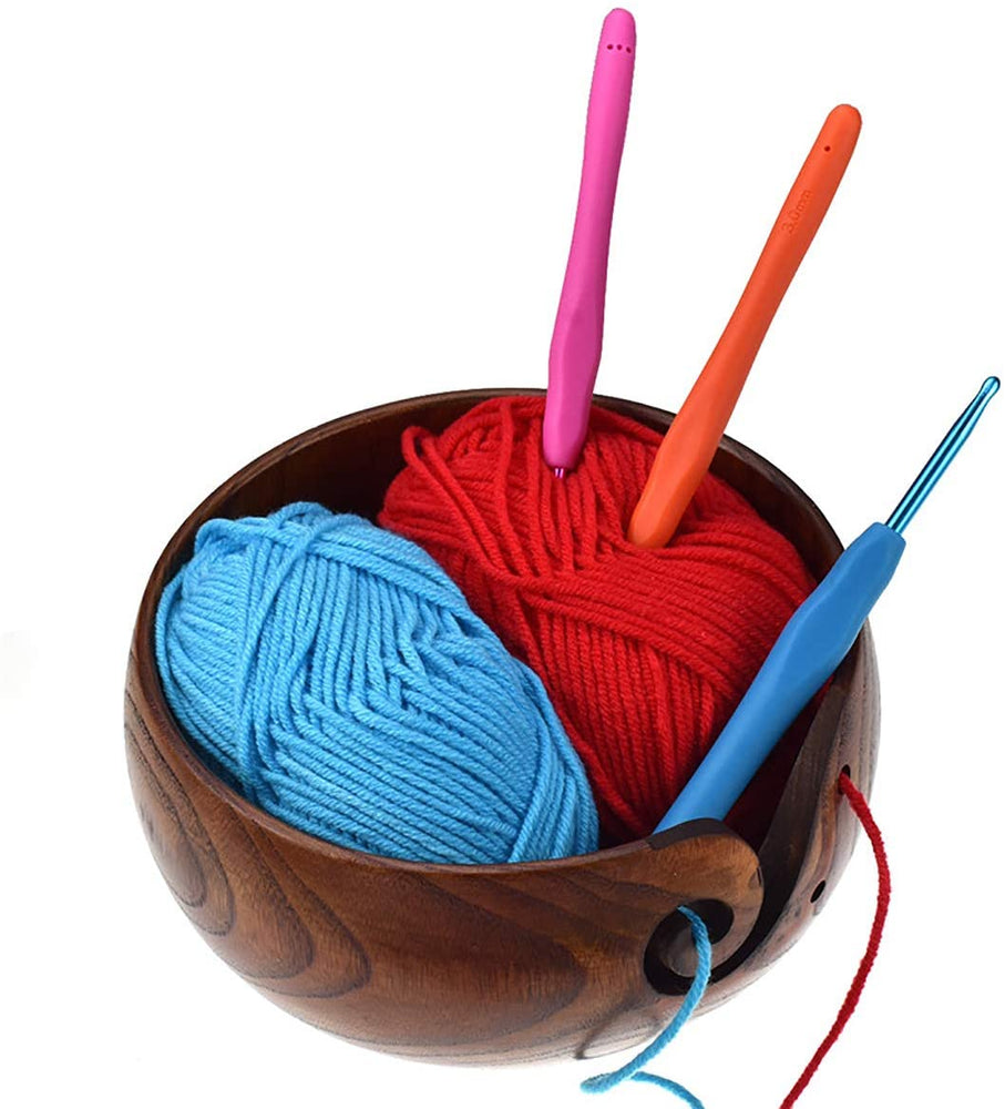 
                  
                    Load image into Gallery viewer, Handmade Wooden Yarn Bowl - JAMIT Knitting Machine
                  
                